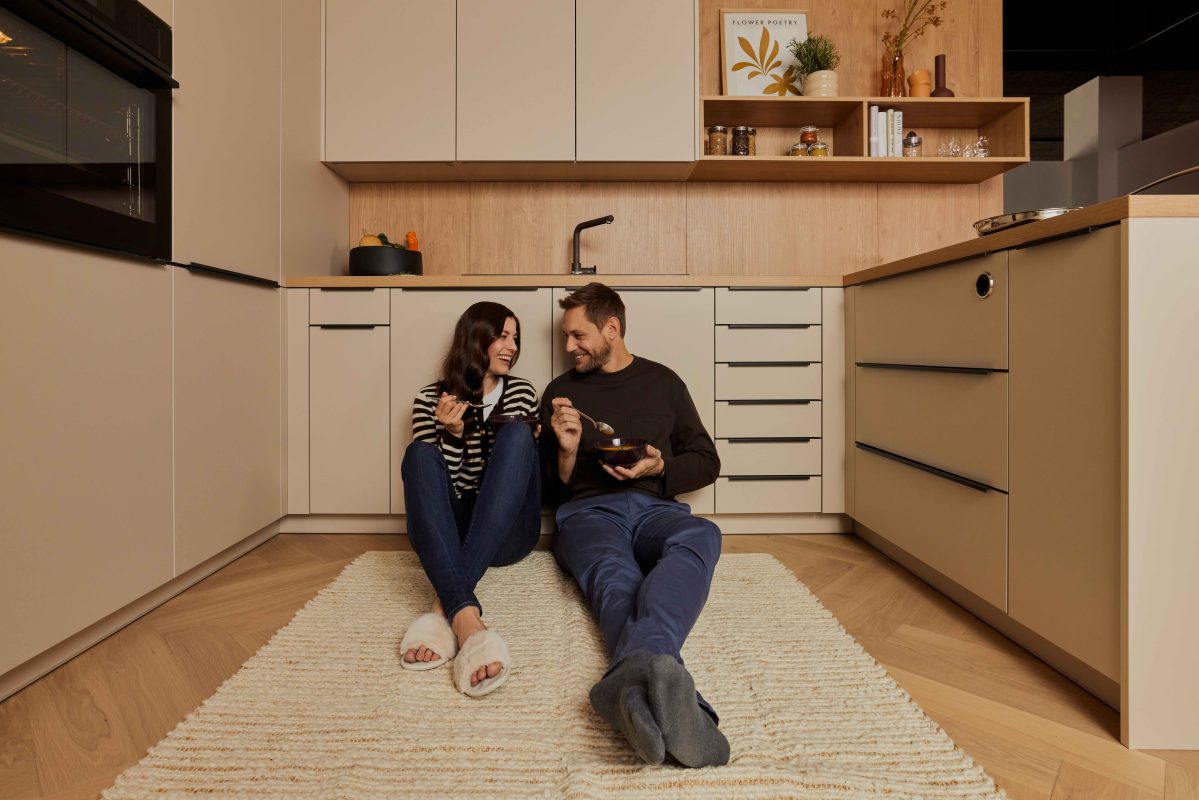 beige helle Küche moderne Küche gemütliche Küche Eiche